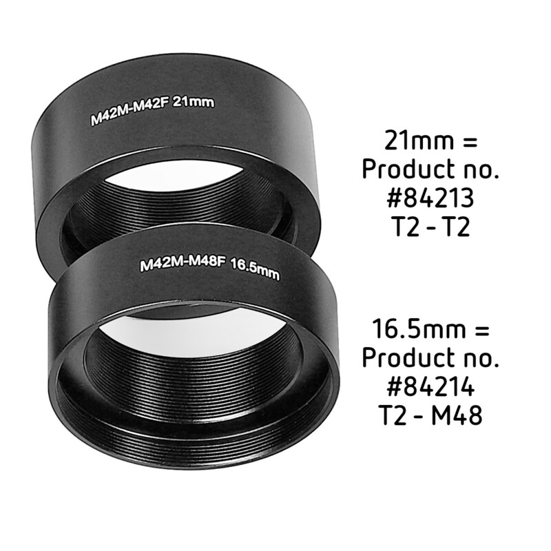Omegon T2 Verlengstukken en 2'' aansluiting 21mm