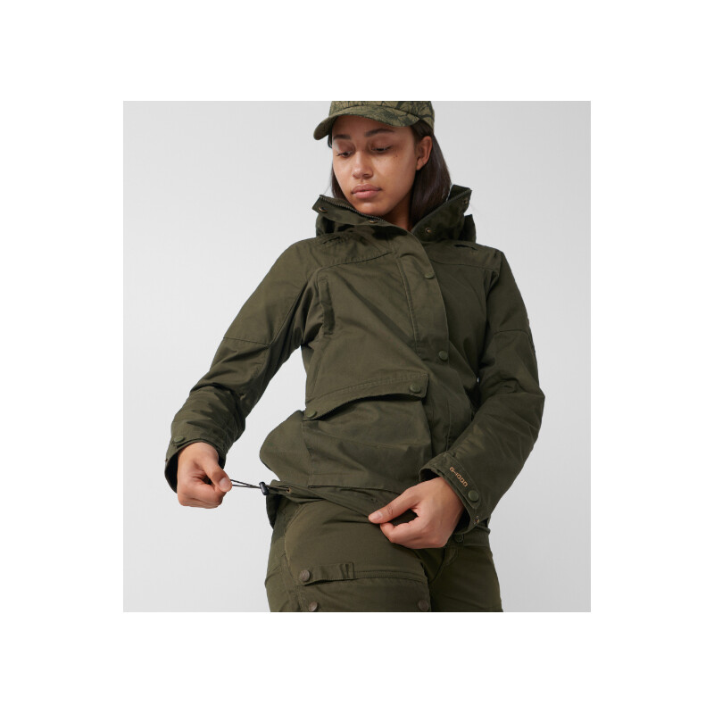 Fjällräven Forest Hybrid Jas W, 633 Donker Olijf, XL