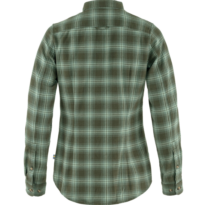 Fjällräven Övik Flanellen Overhemd W, 662-614 Diep Bos-Patina Groen, M