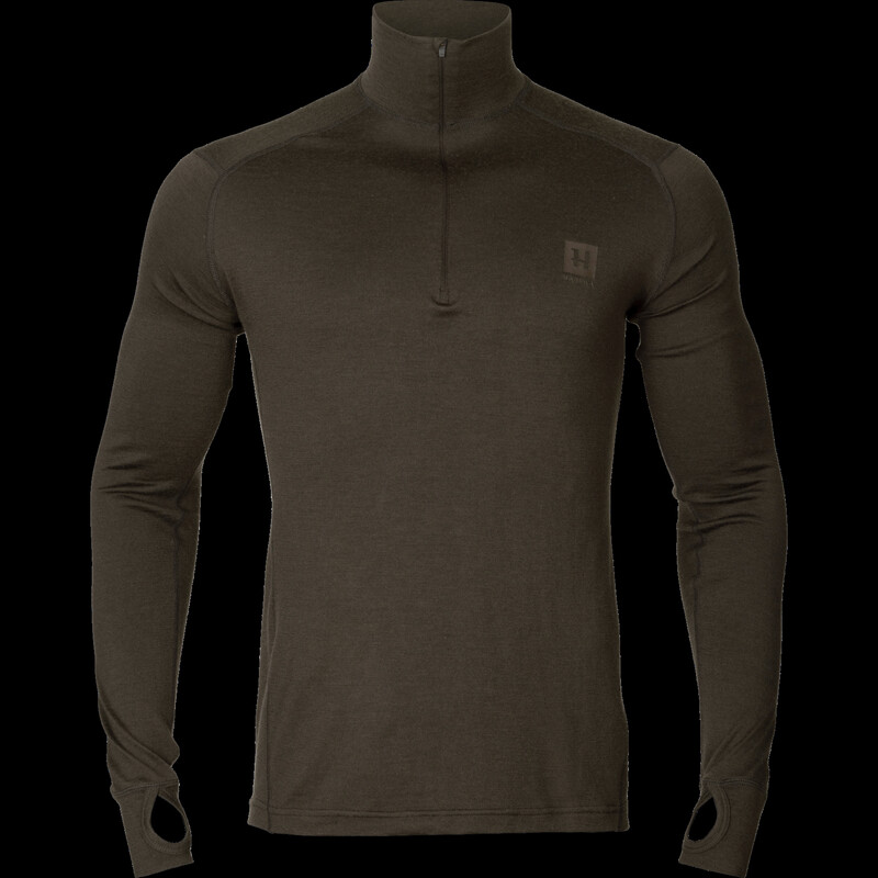 Härkila Base All Season halve rits Shadow bruin , XL