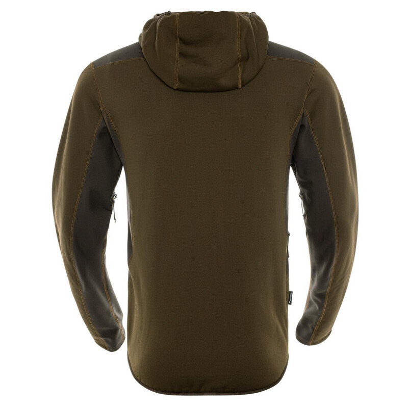Härkila Deer Stalker Fleece Hoodie , Wilgengroen/Schaduwbruin maat L