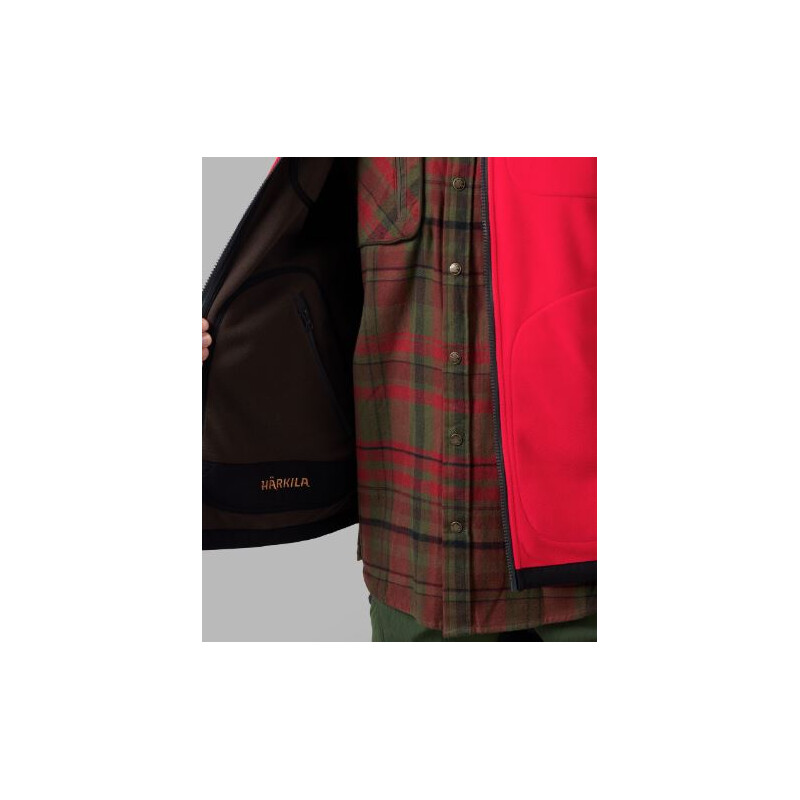 Härkila Kamko fleece vest, Bruin/Rood maat M