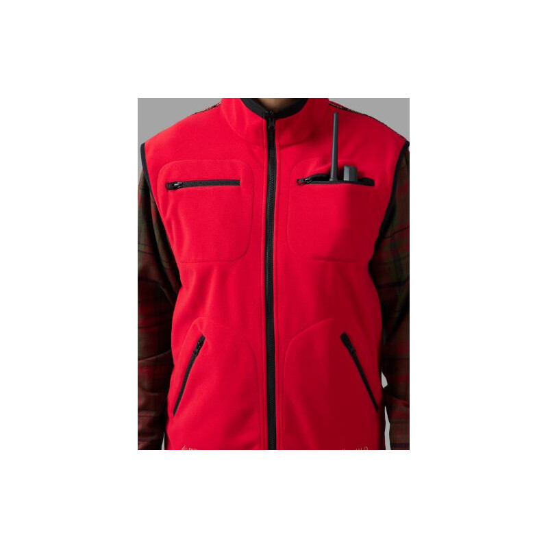 Härkila Kamko fleece vest, Bruin/Rood maat M