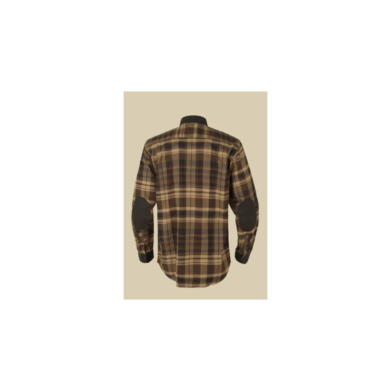 Härkila Pajala overhemd, beige met bruin, maat S