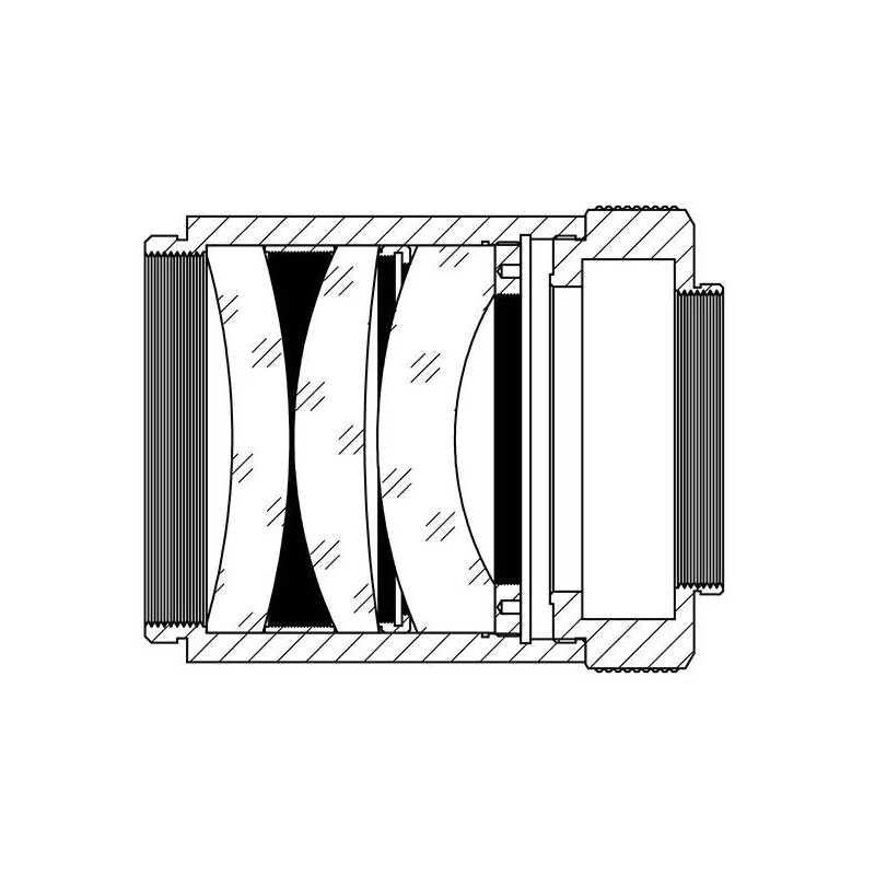 TS Optics Flattener/Vermindering 0,8x AP 80/560