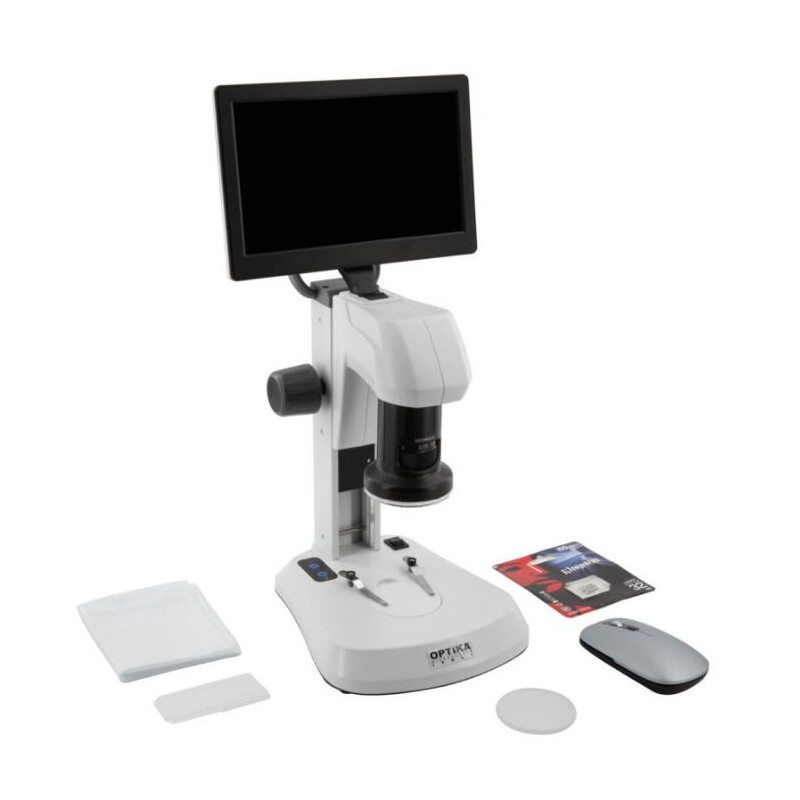 Optika, Microscoop, SFX-85V, Digitaal zoomen, 9" monitor, 8x-54x, LED, invallend en doorgelaten licht