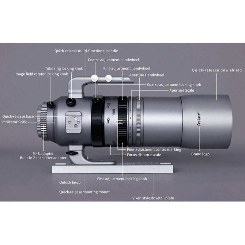 Askar Apochromatische Refractor AP 55/264 SQA55 OTA