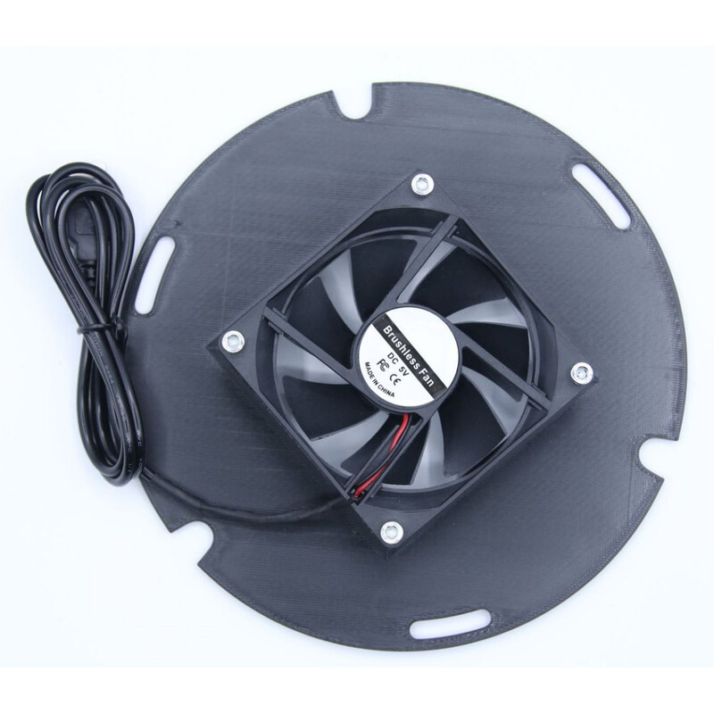 Astroprints Spiegelkap voor GSO en TS Optics ONTC Newton 6" primaire spiegelhouder incl. 5V USB Ventilatiesystemen.