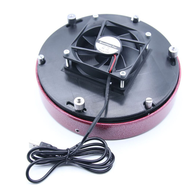 Astroprints Spiegelkap voor GSO en TS Optics ONTC Newton 6" primaire spiegelhouder incl. 5V USB Ventilatiesystemen.