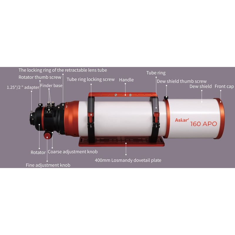 Askar Apochromatische Refractor AP 160/1120 Triplet OTA