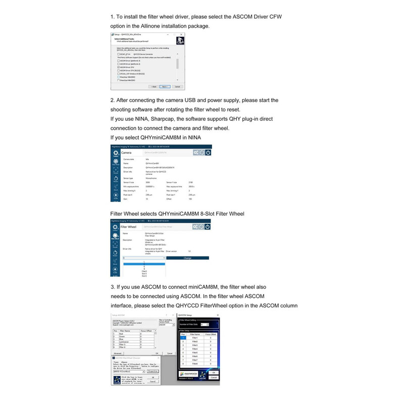 QHY Camera miniCam8 Mono Combo EVO