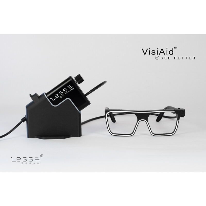 LESS Vergrootglazen VisiAid, verlichtingsbril, complete set, tafel