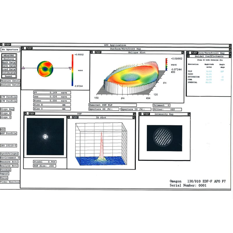 Omegon Apochromatische refractor Pro APO AP 130/910  OTA