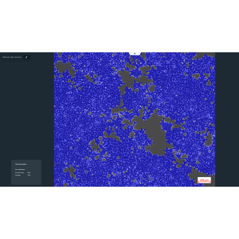 ZEISS software Labscope-module AI Cell Confluency DLic