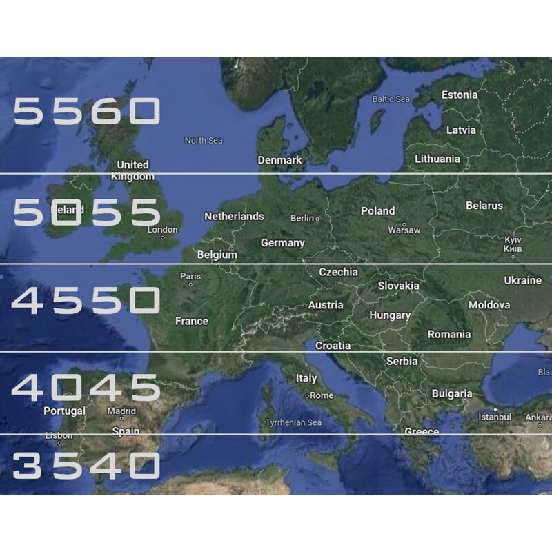 TMS-ASTRO Polar wedge EQ-platform visueel 40°-45°
