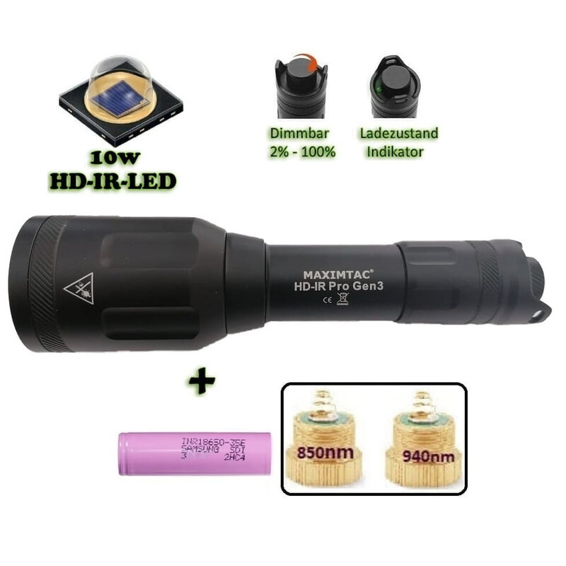 Maximtac HD-IR Pro Gen 3 LED-IR lighting