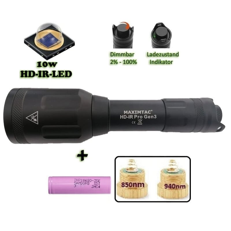 Maximtac HD-IR Pro Gen 3 LED-IR-verlichting