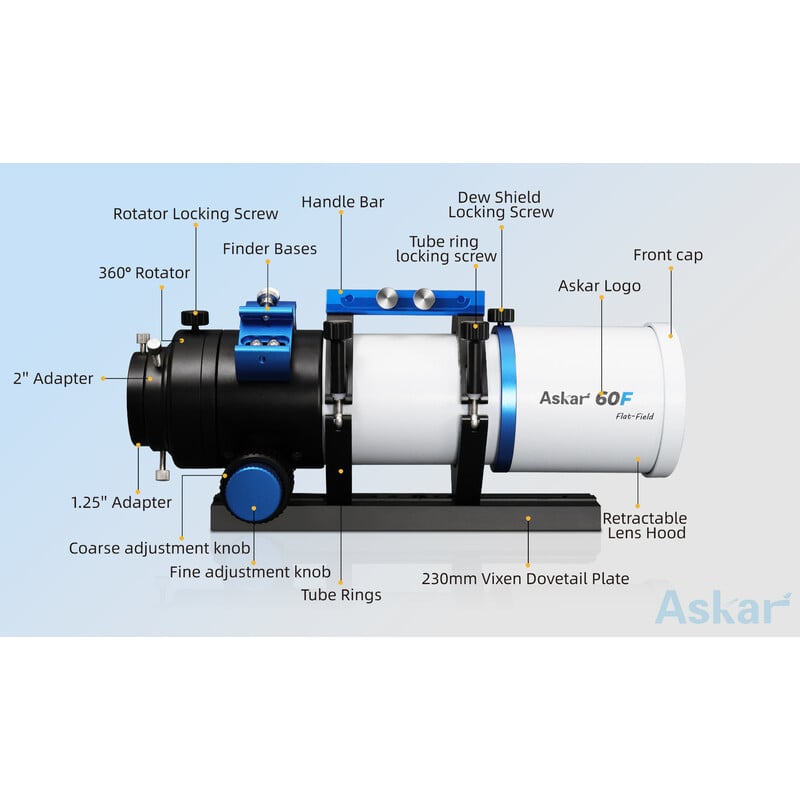 Askar Apochromatische refractor AP 60/408 60F Flatfield