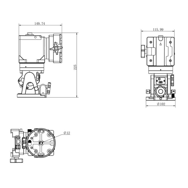 iOptron -montering HAE29B AZ/EQ dual SWG iMate