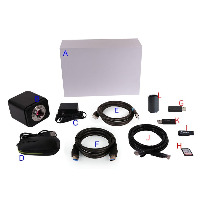 ToupTek -camera ToupCam X8CAM4K 16MPA, kleur, CMOS, 1/1,1", 2,4 µm, 60 fps, 16 MP, HDMI/LAN/USB