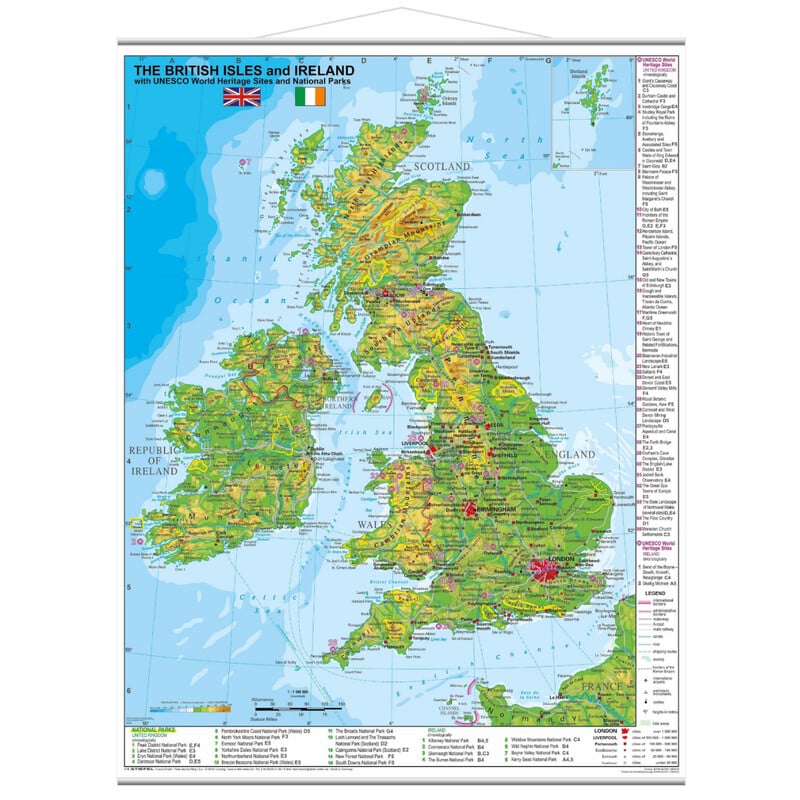 Stiefel Kaart The British Isles and Ireland (68 x 98 cm)