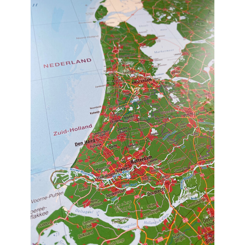 Georelief Regionale kaart Benelux (57 x 77 cm)