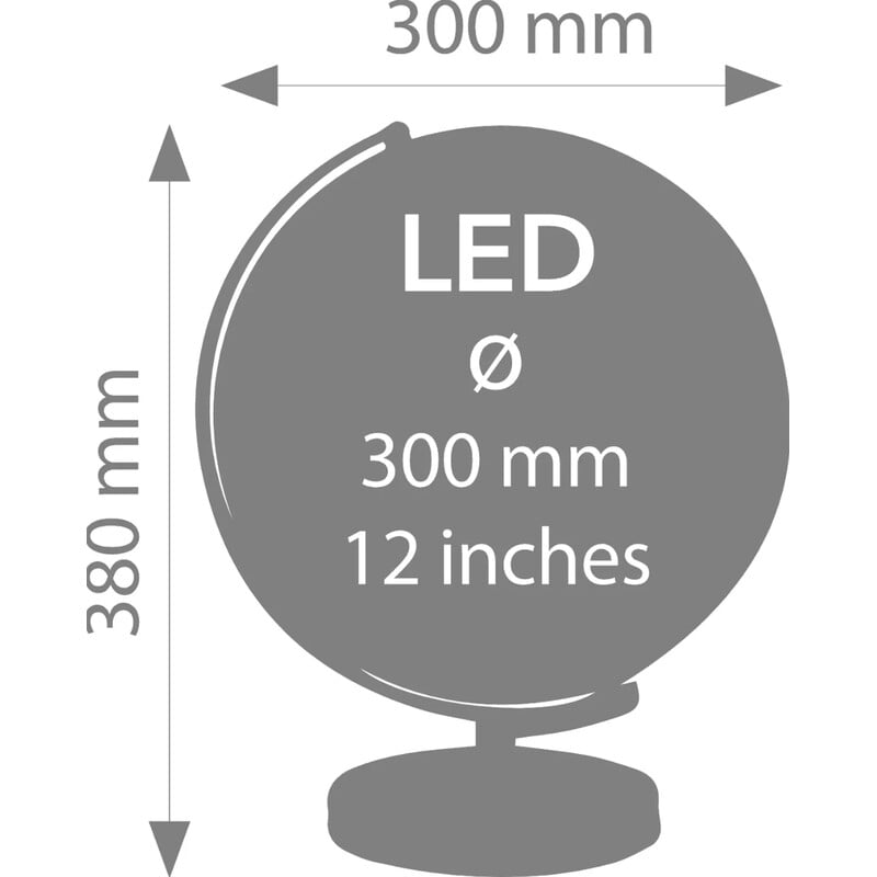 TROIKA Globe Globus Stellar Light Touch 30 cm