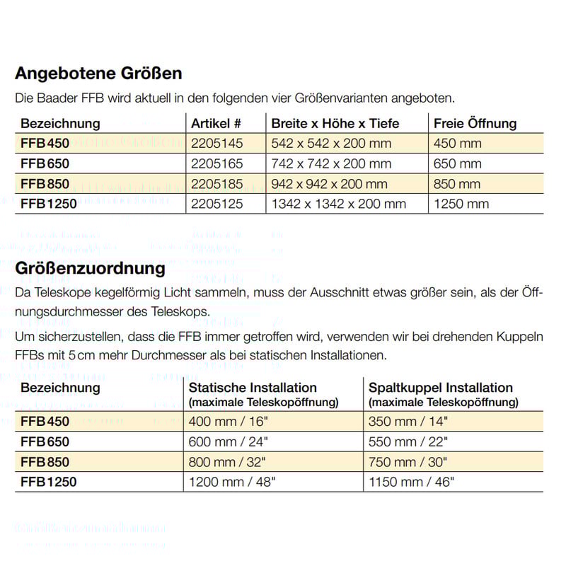 Baader Flatfieldmasker FFB 650 mm