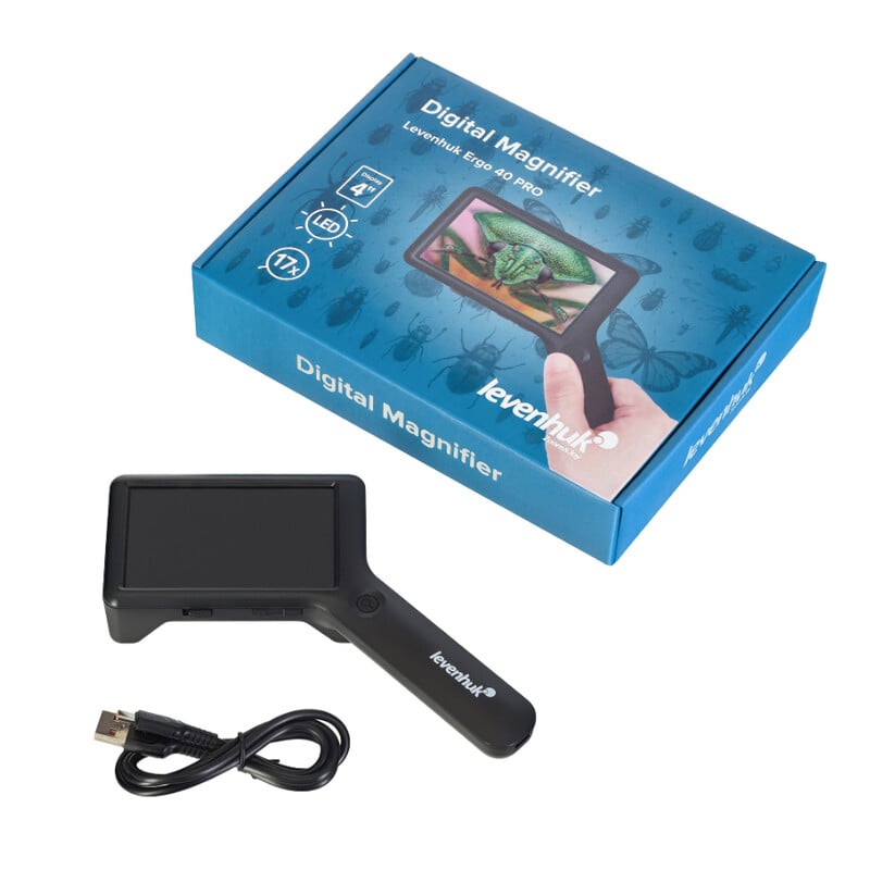 Levenhuk Vergrootglazen Vergrootglas Ergo 40 Pro Digitaal 6x, 10x, 13x, 17x LED