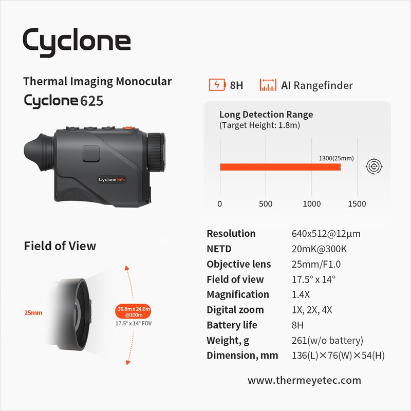 ThermTec Warmtebeeldcamera Cyclone 625